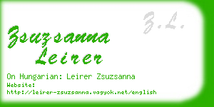 zsuzsanna leirer business card